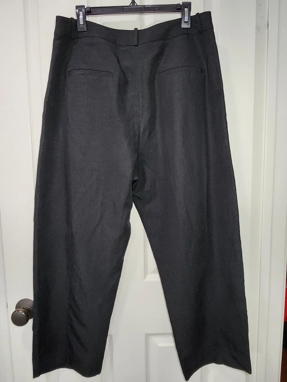 Banana Republic Tencel Linen Blend Relaxed Utility Pants Size 14 Black